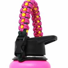 Paracord ручка совместима с гидро колбой широкий рот бутылки-прочный перевозчик, безопасные аксессуары, ремень выживания