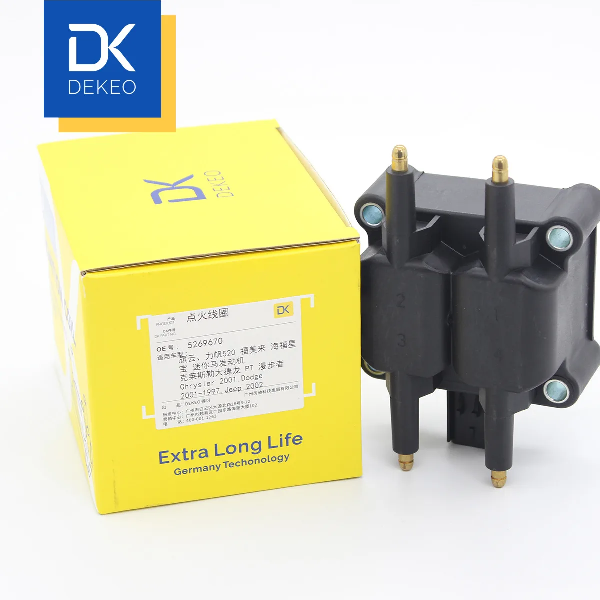 Dekeo Ignition Coils For Chrysler Neon Pt Cruiser Sebring Stratus