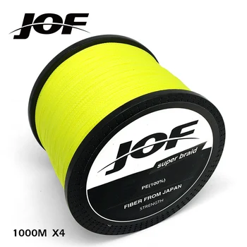 

New JOF 1000M Brand Super Strong Multifilament PE Braided Fishing Line 4 Strands Super Strong 10 12 18 28 35 40 50 60 80LB