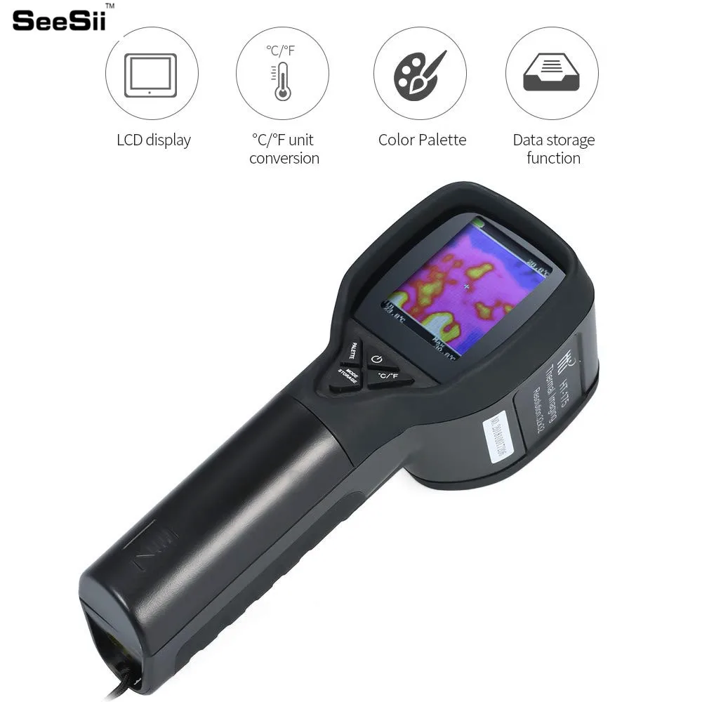 

SeeSii Infrared Thermal Imager/Gun/Detector with IR Resolution 1024 Pixels & Temperature Range from -4~572°F Thermal Camera