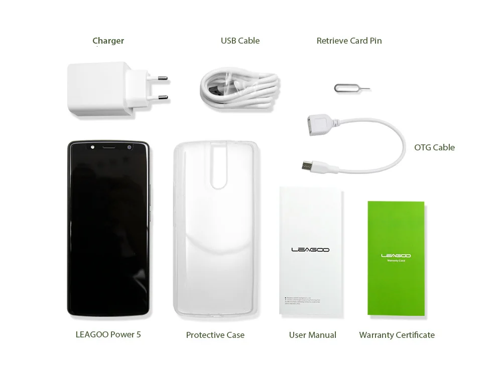 LEAGOO POWER 5 смартфон 5,9" FHD+ 6 ГБ ОЗУ 64 Гб ПЗУ Android 8,1 MT6763V Восьмиядерный 7000 мАч 13 МП Беспроводная зарядка для мобильного телефона