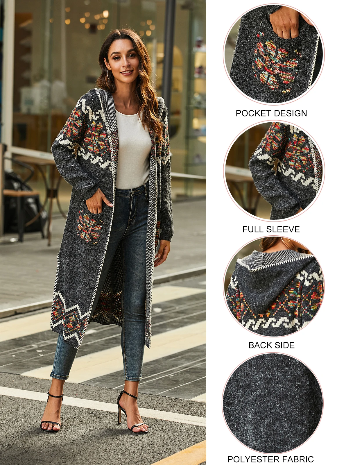 CGYY Womens Winter Fashion Casual Loose Long Sleeve Female Autumn Spring  Cardigan Single Breasted Puff Hooded Sweater Plus Size - AliExpress
