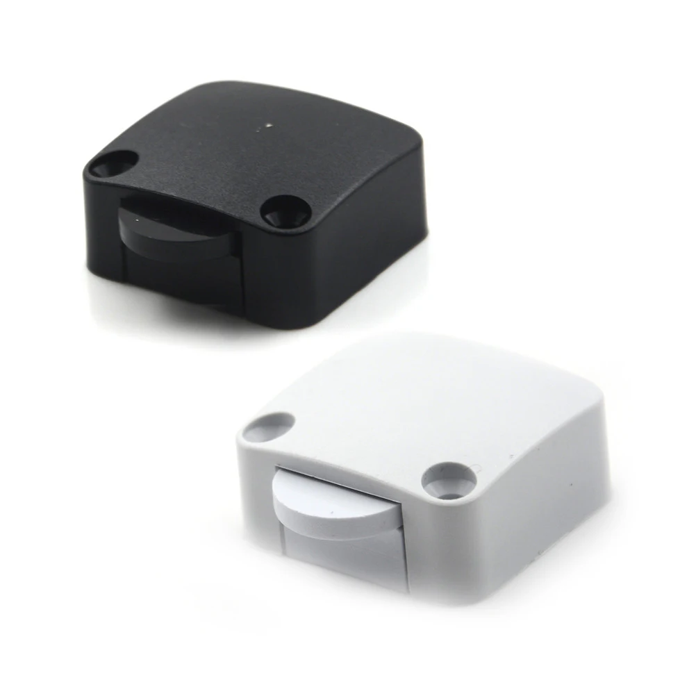Cabinet Light Switch Door Control Switch Automatic Reset Switch for Home Furniture Cabinet Cupboard Light Switch Black White