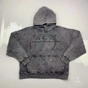 

A-Cold-Wall ACW Vintage Distressed Logo Embroidery Men Hoodies Sweatshirt ACW Hiphop Men Thick Hooded Hoodie Pullover