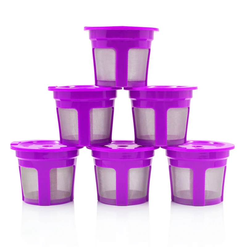 

Promotion! 6 Pcs Reusable K-Cup Coffee Filters Universal Stainless Mesh Replacement For Keurig