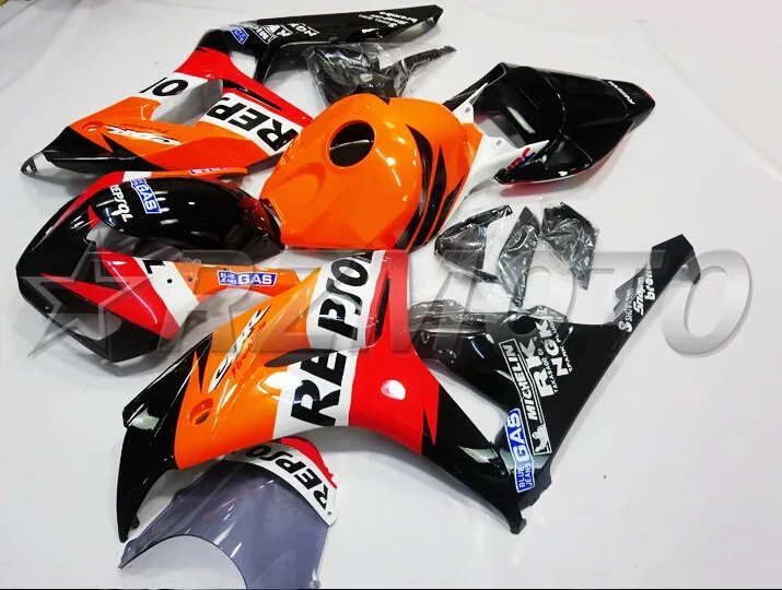 Топ литья под давлением ABS Полный комплект обтекателя Подходит для Honda CBR1000RR 06 07 2006 2007 1000RR Обтекатели набор Repsol хороший