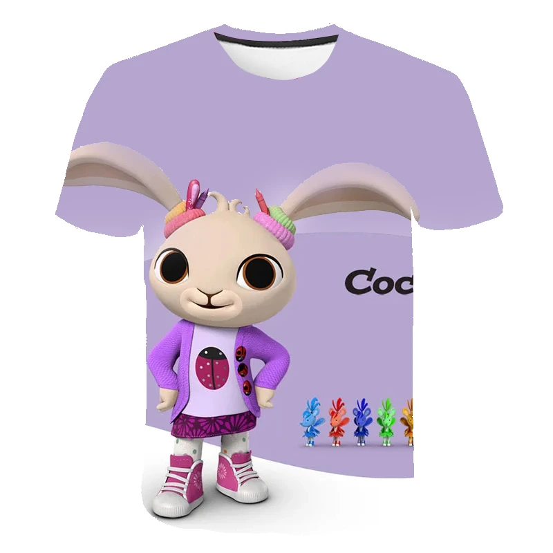 Children S Summer Fashion T Shirt Cartoon Anime Bing Bing Rabbit T Shirt Boys And Girls Casual Round Neck Short Sleeve T Shirts Aliexpress