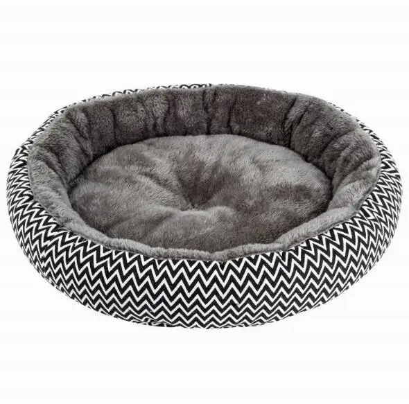Теплая кровать для кошки дом круглая кровать диван мягкий собачий дом мягкий Крытый щенков котенок подушки зима теплая для сна и отдыха маленький собачье гнездышко - Цвет: Gray