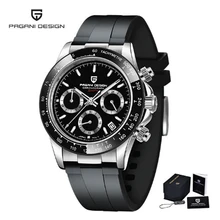 

PAGANI DESIGN Men's Sports Chronograph Quartz Watch Rubber Strap Sapphire Waterproof Bracelet Accessories Fashion MilitaryDesign