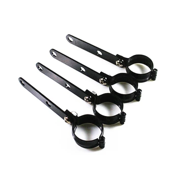 

48mm-51mm Black Chrome Adjustable Fork Headlight Mount Brackets Motorcycle Cafe Racer Cruiser Chopper Dirt bike Offroad Touring