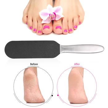 

Stainless Steel Foot Rasp Kit 1Double Side Foot File+10pcs Sandpaper Pedicure Dead Skin Remover Cuticle Callus Rasp Foot Care