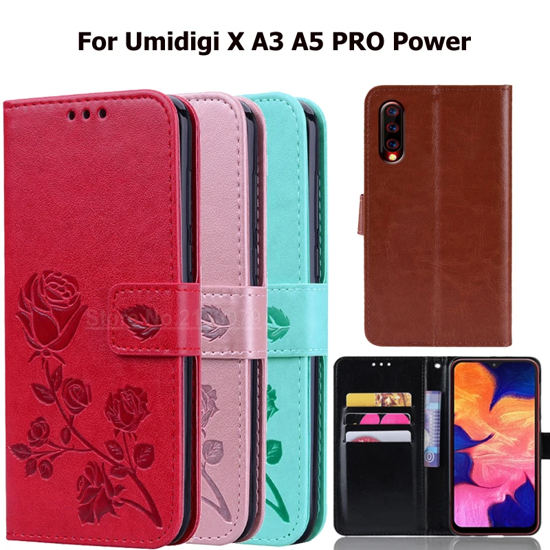 

For Umidigi X Case For Umidigi Power A5 PRO Umidigi A3 Pro 3D Flower Pattern Flip Phone Case High-end luxury PU Cover