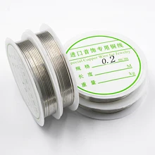 1 рулон 30-2M Серебряный Цветной Медный провод 0,2/0,25/0,3/0,4/0,5/0,6/0,8/1,0 мм "сделай сам" для изготовления ювелирных изделий браслет& Цепочки и ожерелья висячие серьги