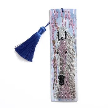 

DIY 5D Diamond Painting Bookmark Leather Tassel Book Marks Creative Craft Special Shaped Diamond Embroidery DIY Crafts