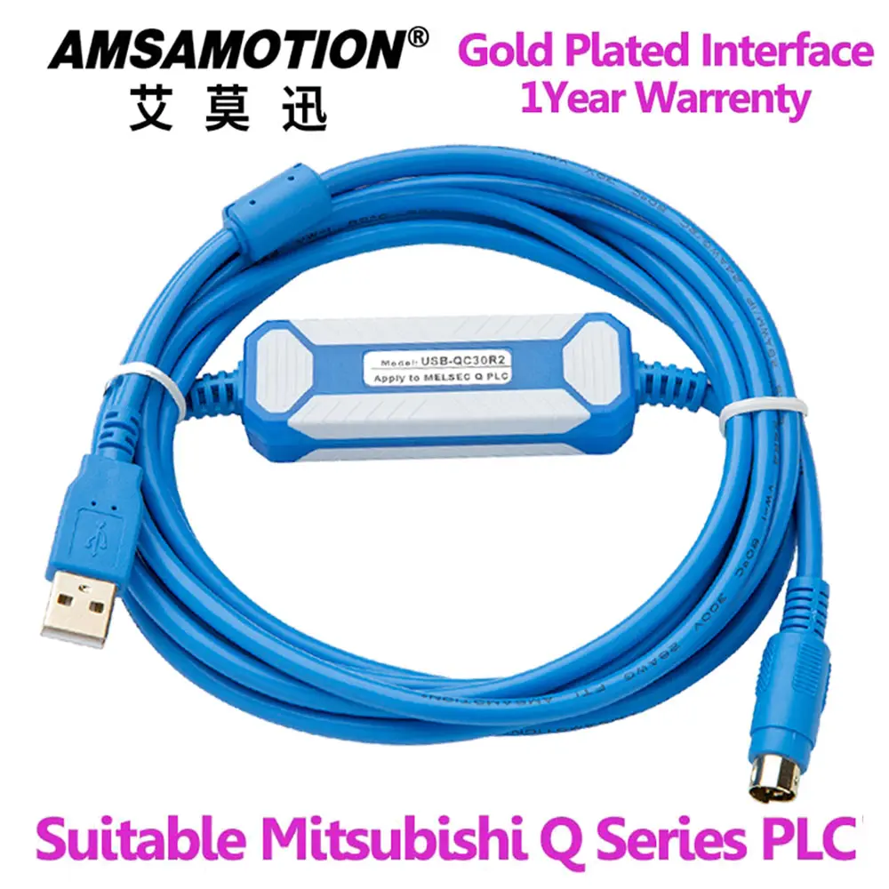 Gold Plated Version Подходит для Mitsubishi серии Q, Кабель для программирования, кабель для загрузки данных, кабель связи, USB-QC30R2, оптический Тип изоляции, линия загрузки - Цвет: Gold Plated Version