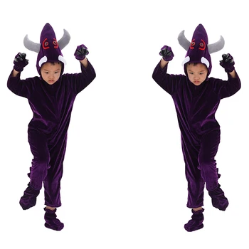 

Adult Kids Purple Dino T-REX Dinosaurs Costumes Halloween Cosplay Party Animal Cartoon Dragon Dress Up Jumpsuit Outfit Costume