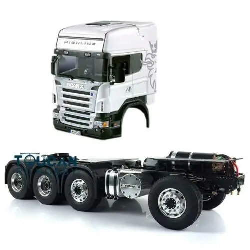 1/14 RC LESU Металлическое шасси Her Sca кабина 8*8 RC Тягач Модель автомобиля THZH0320