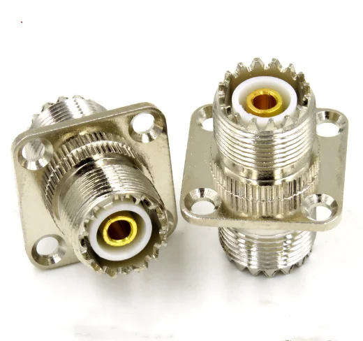 Connettore Pl259 So239 Uhf Femmina A Uhf Femmina Flangia A 4 Fori Adattatori Coassiali Rf