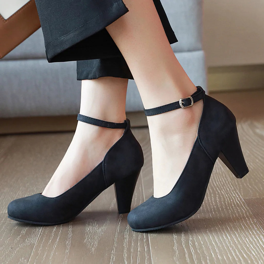 

2020 Spring Female sandals pointed lady sexy high heels black with thick with wild single women shoes Sandalias femeninas#g4