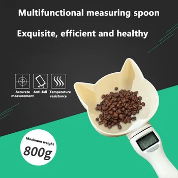 

Pet Food Measuring Spoon for Dog Cat Supplies Pet Food Electronic Weighing Scale with Led Display