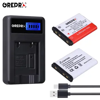 

1200mAh Li-40B Li-42B Li40B Li 40B Battery + LCD USB Charger for Olympus for Nikon EN-EL10 for Fujifilm NP-45 PEN.D-Li63