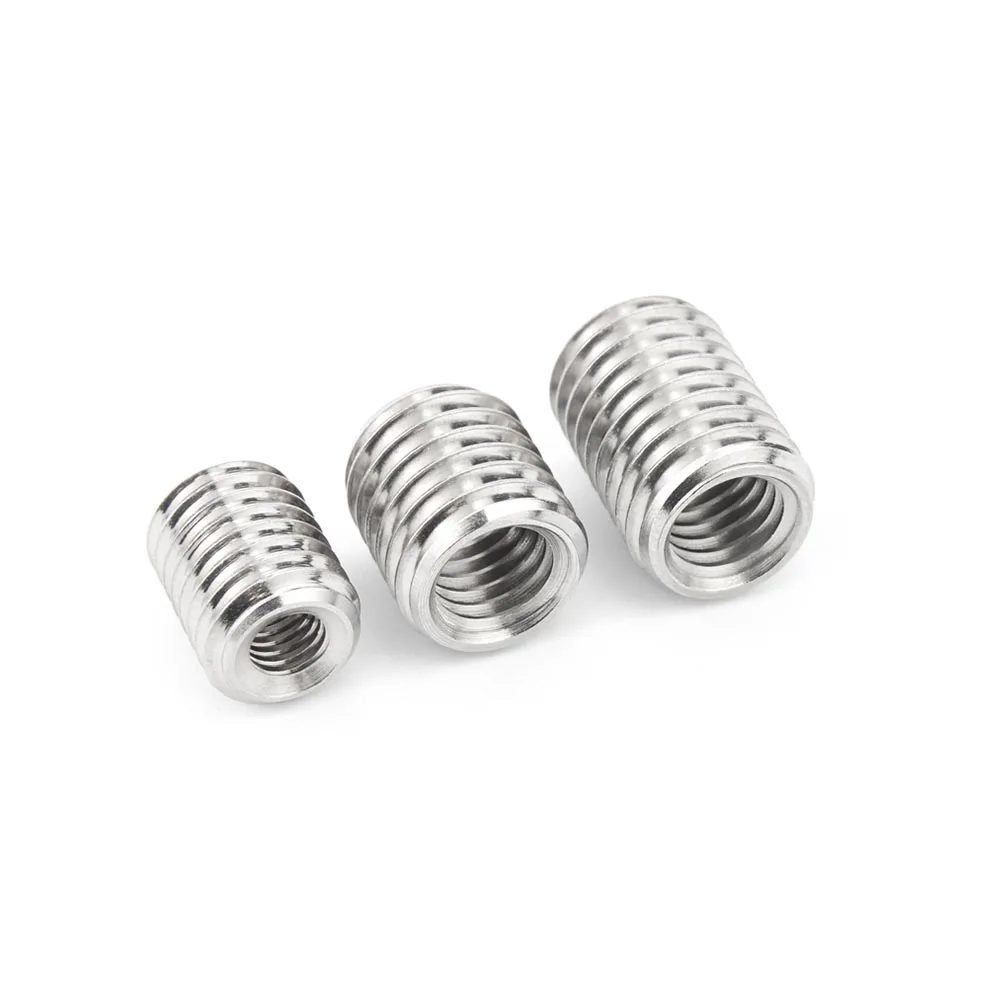 1/5pcs 304 스테인레스 스틸 나사 어댑터 남성-남성 M2 M2.5-M16 내부 및 외부 나사 삽입 너트 전송 나사 외장