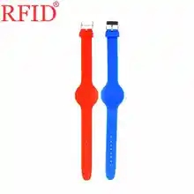 ID 125 кГц EM4305 EM4205 реплицируемый записываемый синий оранжевый регулируемый кремнезем RFID водонепроницаемый смарт-тег браслет брелоки метки 1 шт
