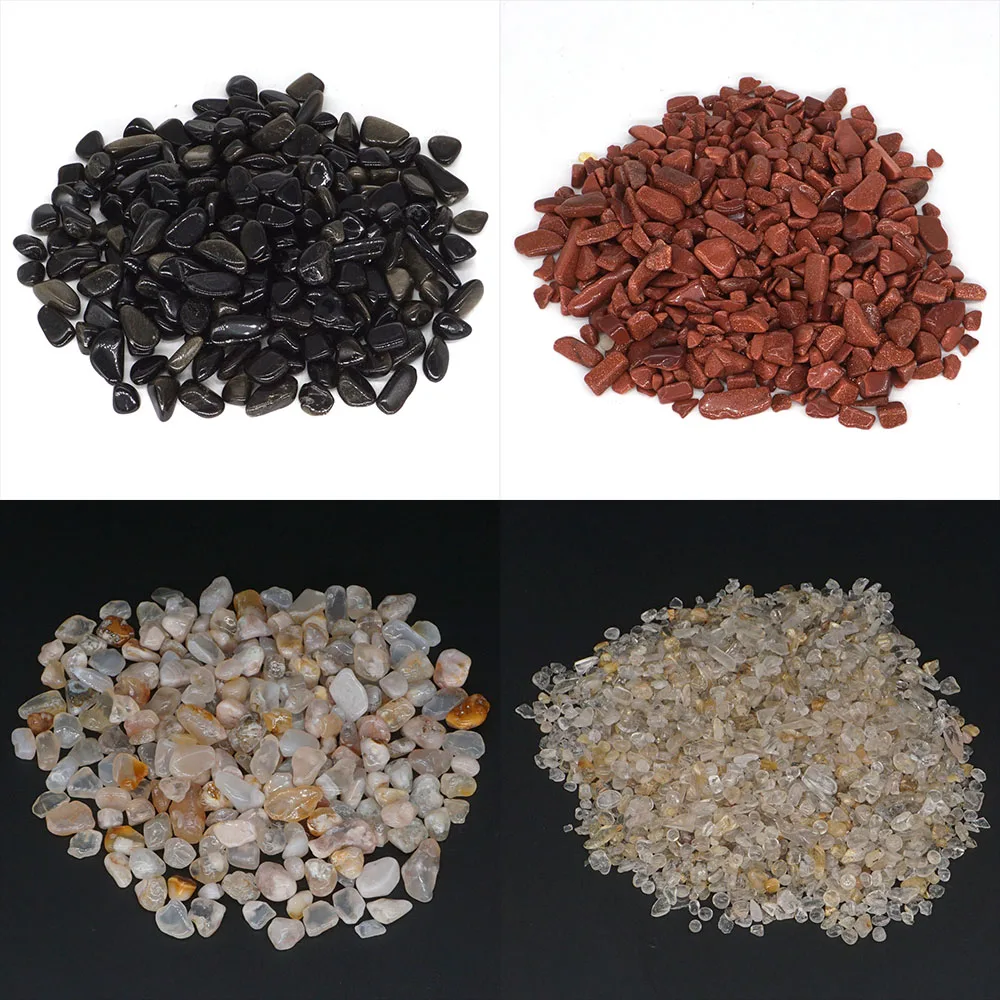 Natural Stones Rocks Crystal Chip Minerals Reiki Healing Raw Gravel Gemstones Specimen Aquarium Viewing Home Decoration 50g/100g