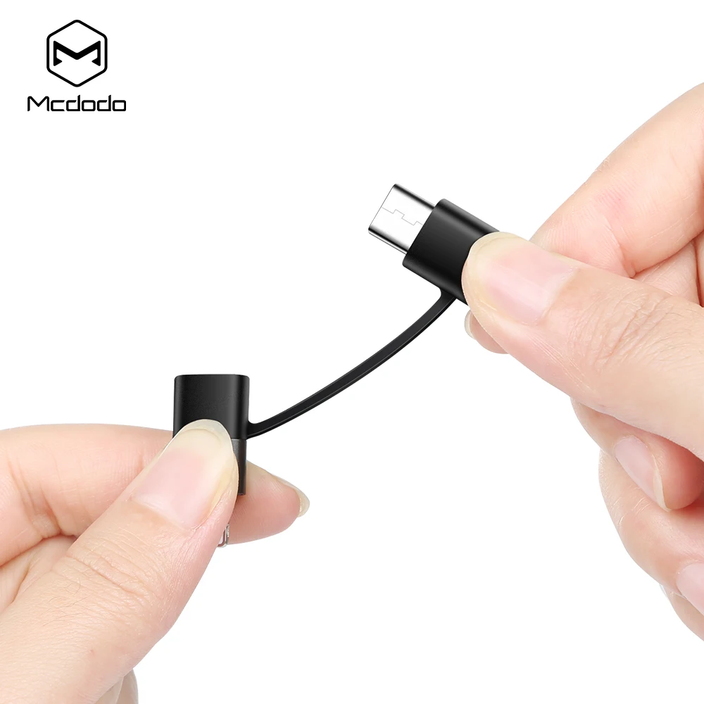 MCDODO 2в1 кабель USB type C для iPhone XS MAX XR X 8 7 Plus быстрое зарядное устройство шнур QC 4 0 Samsung