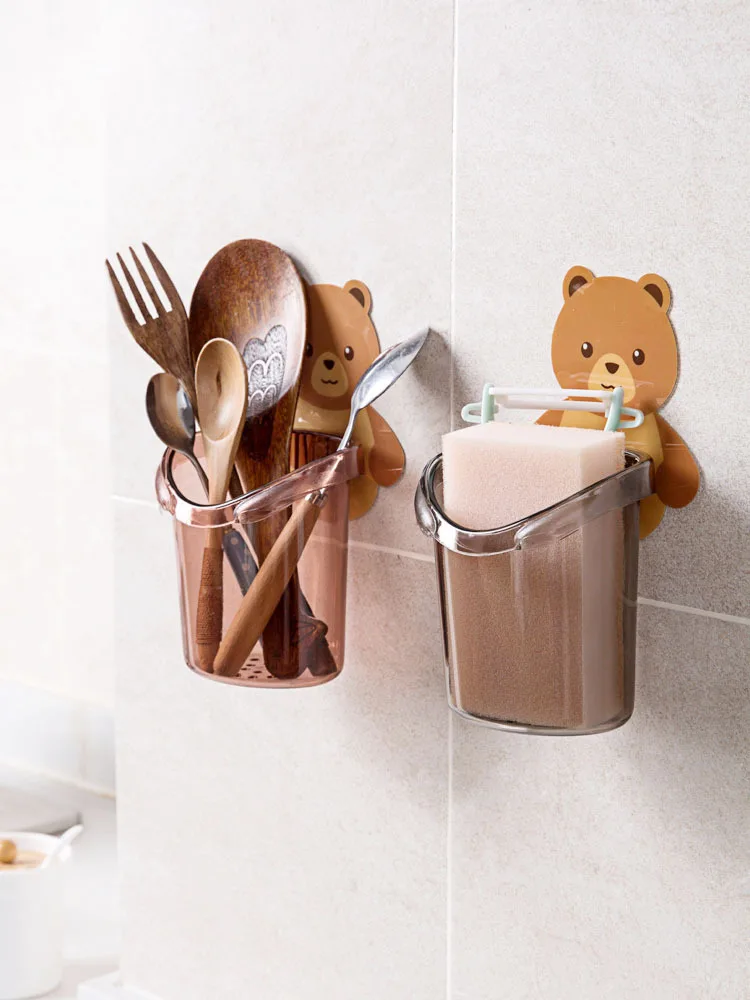 Bathroom Accessories Set Toothbrush Holder Toothpaste Storage Rack Wall Mount Toothbrush Cup Rack Stand For Child