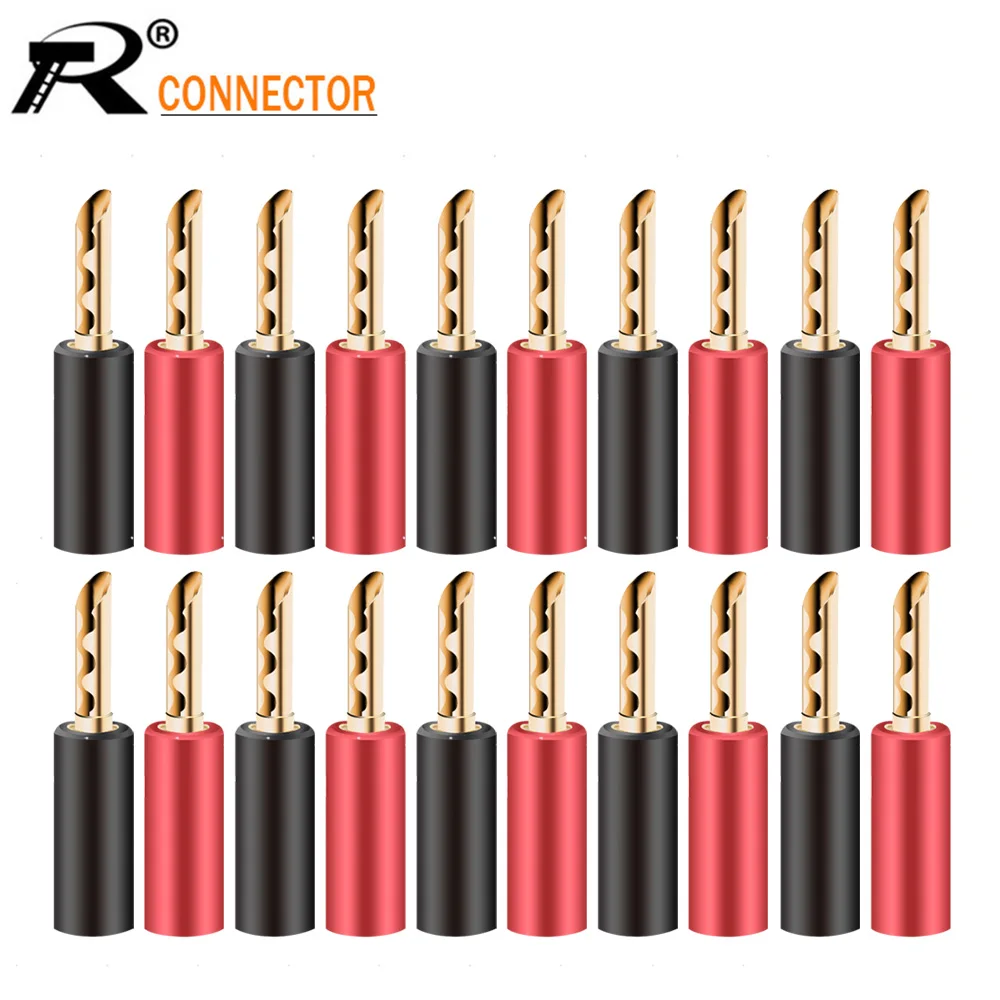 4mm Audio Speaker Screw Banana Plug Connectors 20pcs banana plugs banana plug connector