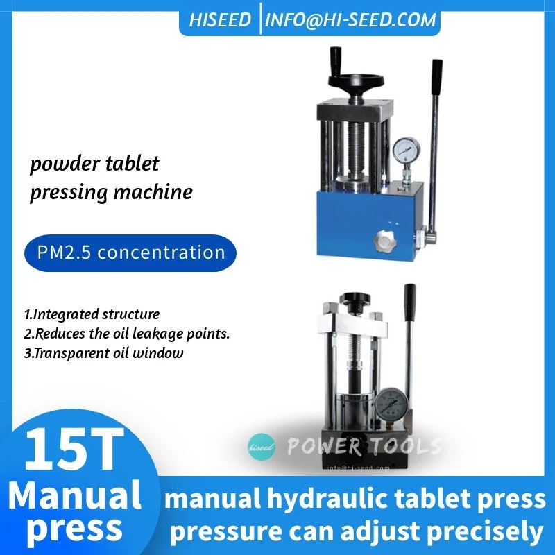 15 tons manual powder press machine, laboratory infrared press machine