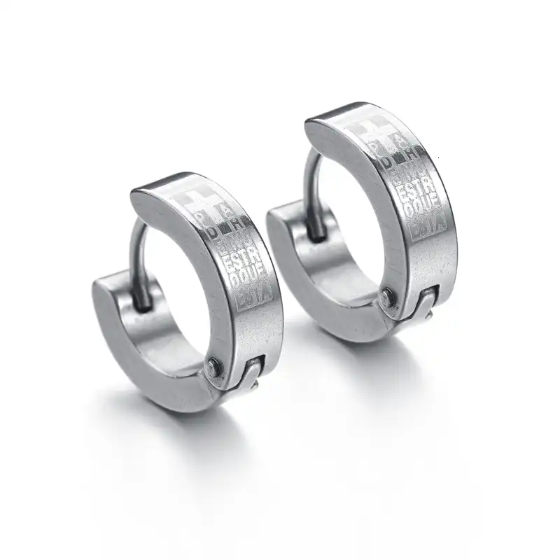 Панк маленькие кольца-серьги серебро золото черный серьга-Кольцо из нержавеющей стали серьги для ушей серьги для женщин мужчин рождественские ювелирные изделия