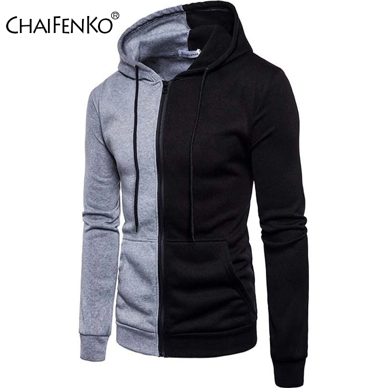 

CHAIFENKO Mens Sweatshirt Long Sleeve Spring Autumn Casual Hoodies Top Boy Blouse Tracksuits Zipper Sweatshirts Hoodies Men