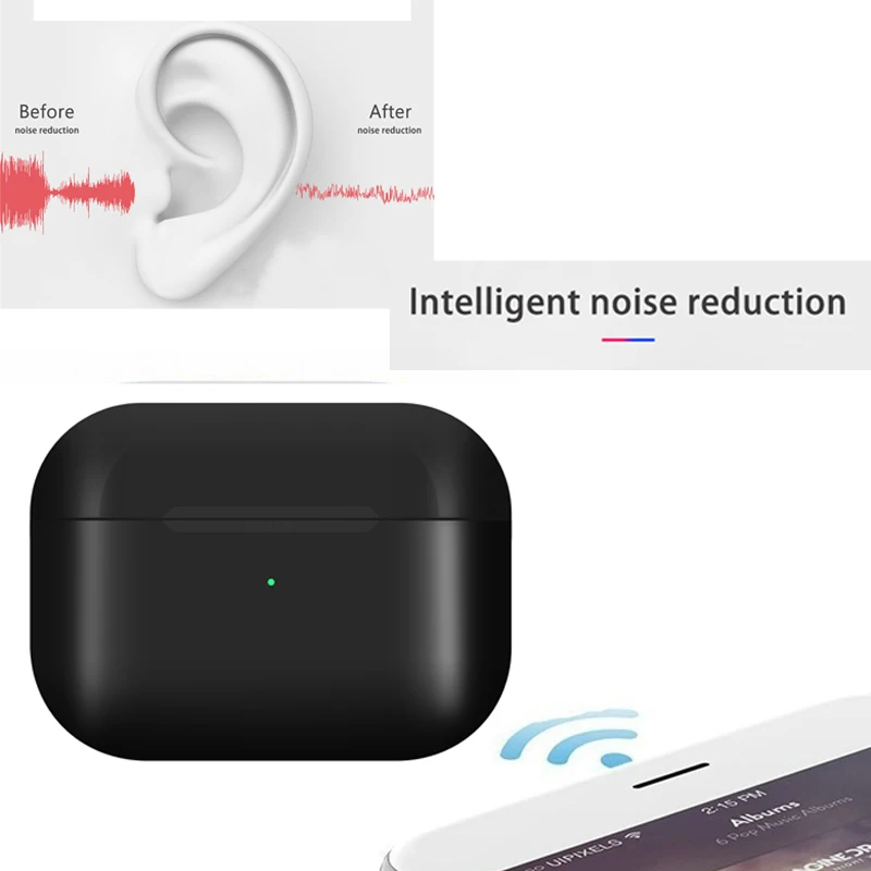 

6D bass Noise Reduction Bluetooth 5.0 Earbuds Airpoder Blackpods Pro tws Smart Touch Sensor Control Wireless Charging Earphone