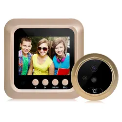 2,4 дюймовый цветной ЖК-экран 160 градусов ИК ночной дверной глазок камера фото/видео запись цифровая дверная камера