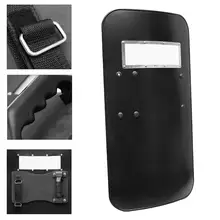 Preto handheld computador plástico tático anti-motim escudo auto proteção de segurança anti-motim escudo auto defesa ferramenta proteger