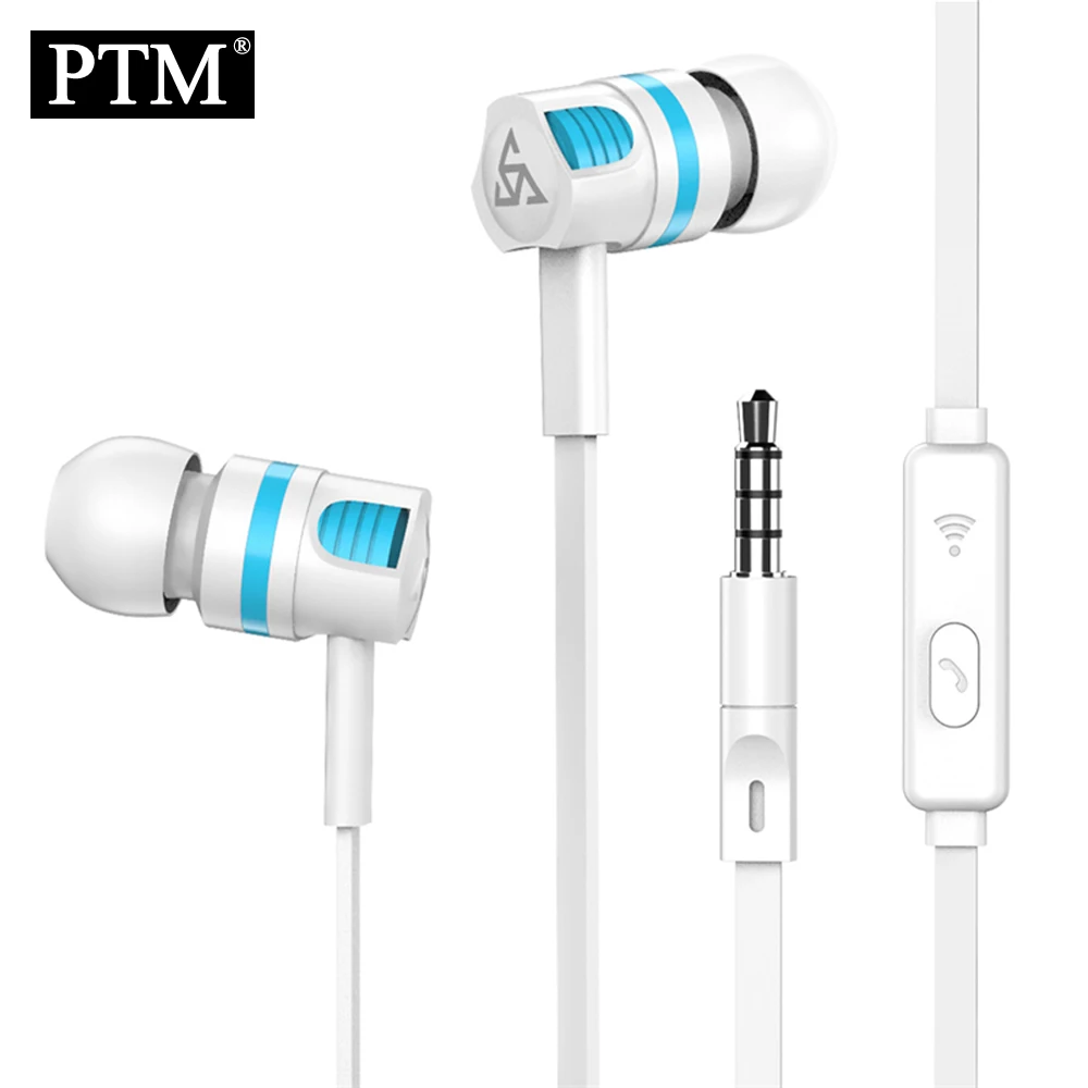 

PTM T2A Hifi Earphones Dynamic Ear phone High quality Headset for Xiaomi redmi note 7 in ear earbuds fone de ouvido