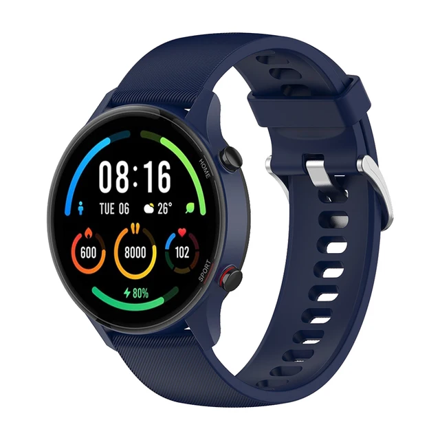 22mm Offical Silicone Replace Straps for Xiaomi Mi Watch Color Sports Edition band for Mi Watch Color Bracelet Watchbands Correa dark blue