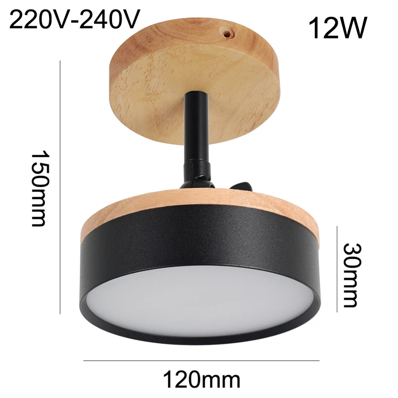 Luzes de Iluminação Sala de Estar Armário de Madeira Luz de Teto Conduzida Macaron Nordic Teto Interior Luminárias Loja Moderna Lâmpada 220v 9w 12w 10 Luzes de teto