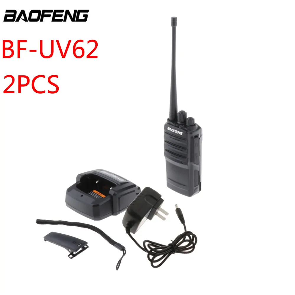 2 шт. Baofeng BF-UV62 портативная рация 5 Вт VHF UHF портативная UV 62 Ham Радио портативная CB радиостанция Baofeng BF-UV62 приемопередатчик
