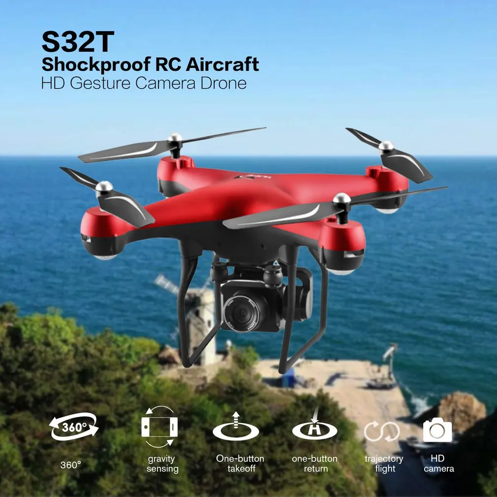 S32T ESC VR3D режим 360 градусов флип и рулон 480 P/1080 P ESC объектив долгий срок службы батареи HD жестовая камера Дрон ударопрочный RC самолет