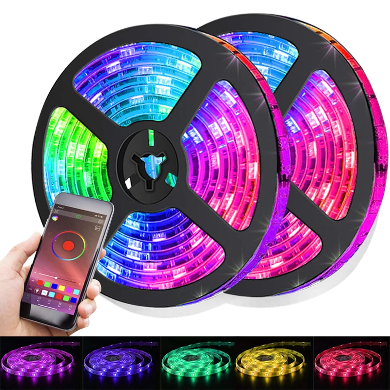 Светодиодная лента RGB 5050 с поддержкой Bluetooth режим применения вечерние украшение