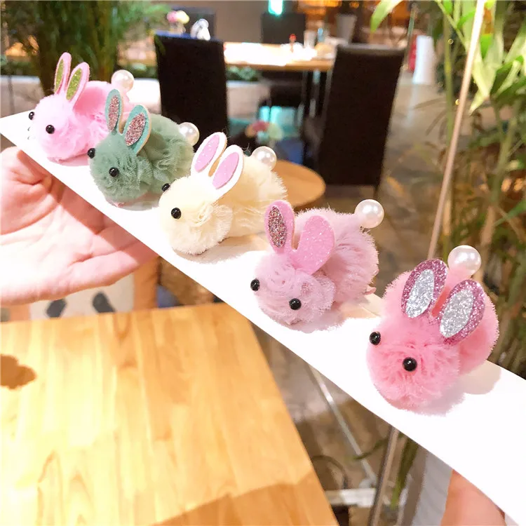 1 шт. милые детские заколки для волос с объемным кроликом девочек аксессуары