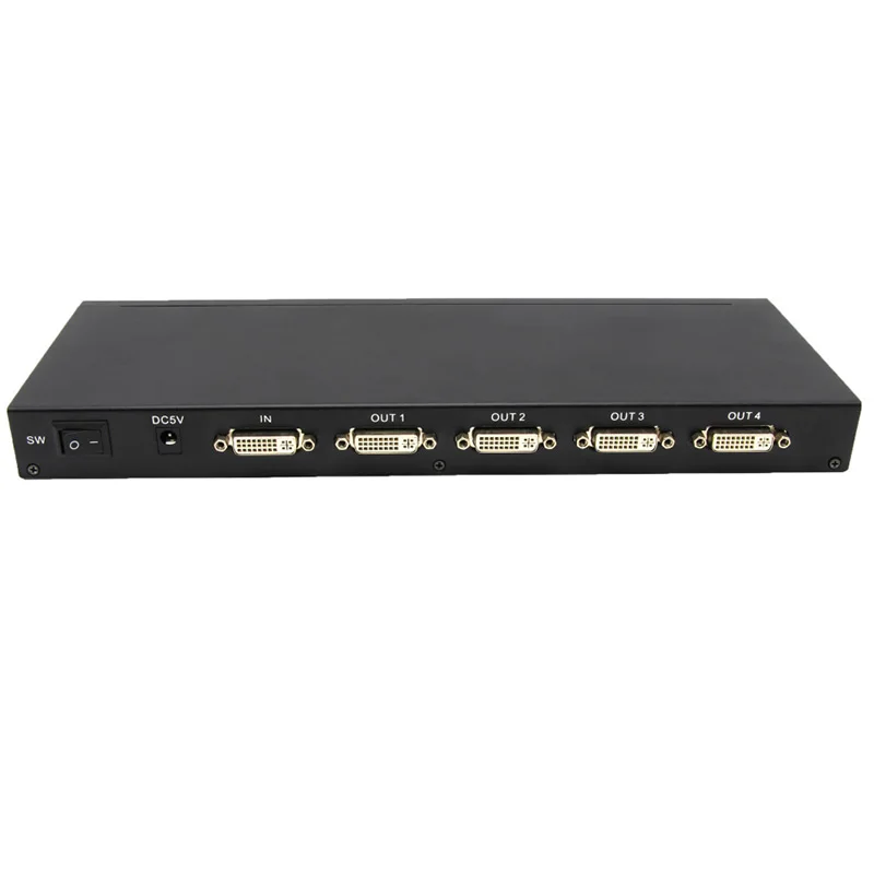 Профессиональный DVI сплиттер 4 порта DVI 1X4 сплиттер DVi 1 в 4 выход до 4 к X 2 к/30 Гц для ПК ноутбука монитор проектор