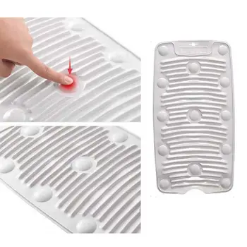 

Collapsible Folding Washboard Mini Laundry Washing Board Bathroom Silicone Anti-slip Mat Household