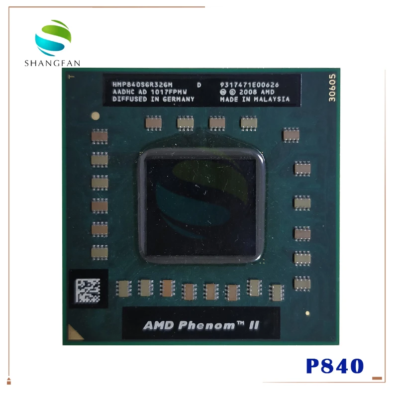 AMD Phenom II Triple-Core Mobile P840 1.9 GHz Three-Core Three-Thread CPU Processor HMP840SGR32GM Socket S1 | Компьютеры и офис