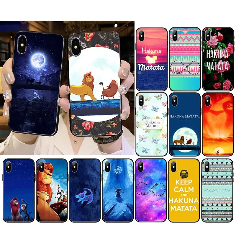 Чехол для телефона hakuna matata Король Лев Новинка чехол Fundas iPhone 11 pro XS MAX 8 7 6 6S Plus X 5 5S SE XR
