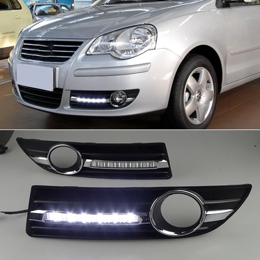 CSCSNL 1 комплект для VW Volkswagen Polo 9N3 2005 2006 2007 2008 2010 12 в светодиодный ные дневные ходовые
