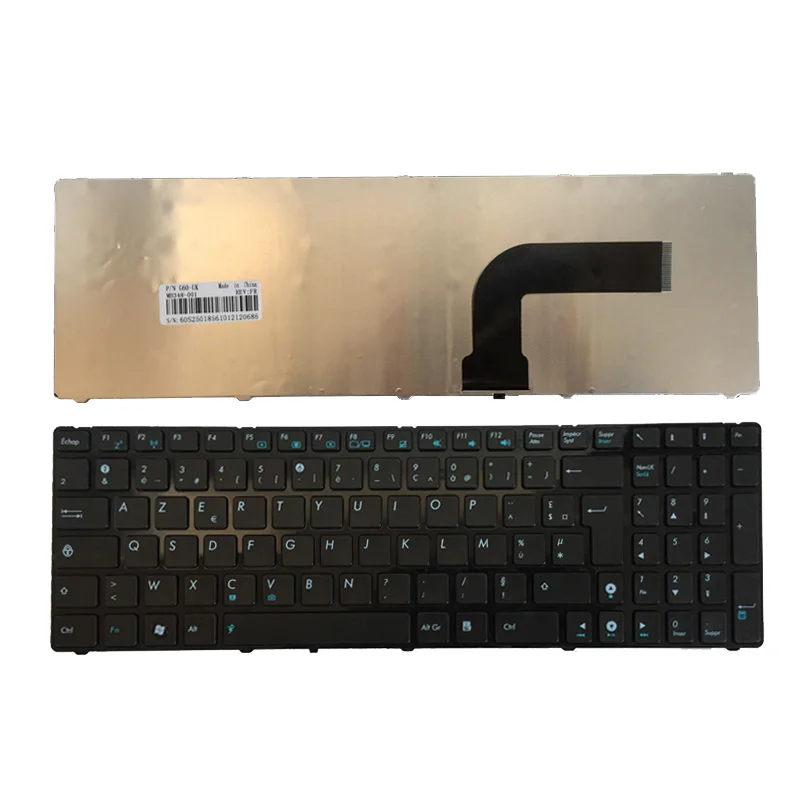 

New French Keyboard For Asus N51T N53SV N51V N53JQ N53S N53NB N60 N70 N70SV N71 N71V A53 A53S K52DY K52JK K52JR K52JT FR Black